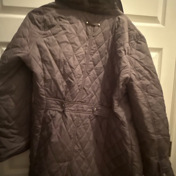 Ralph Lauren Charcoal Quilted Puffer Coat - Picture 2 of 3